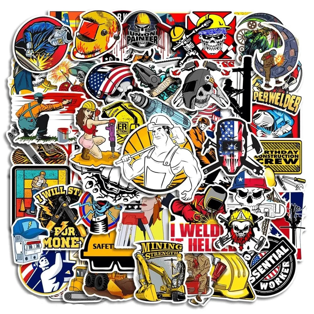 iDream Vintage Worker Sticker Set